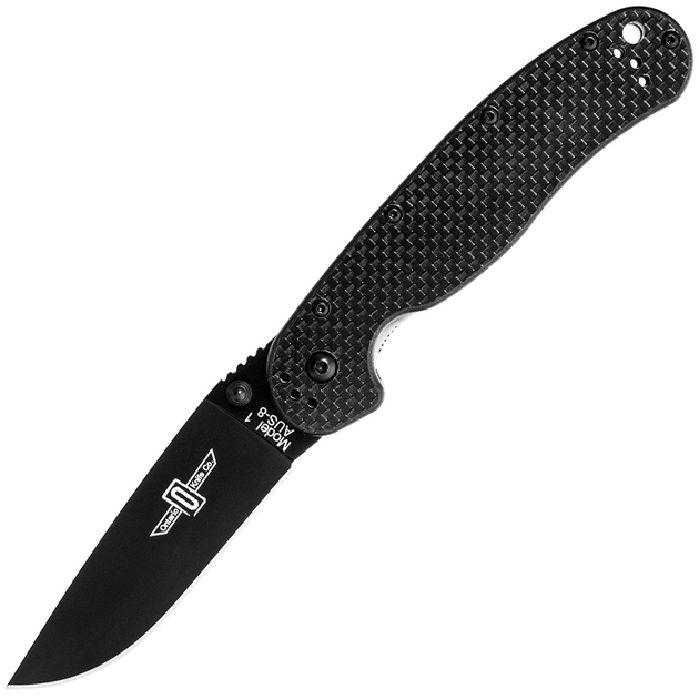 Складной Нож Ontario RAT-1 Black Plain Carbon Fibre (8887CF) - изображение 1