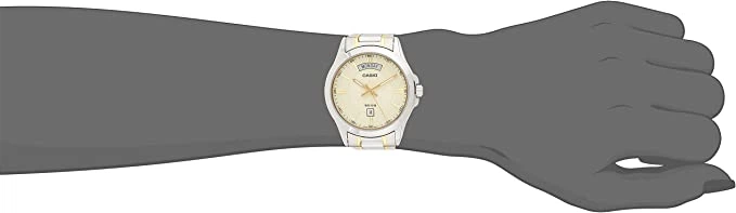 Мужские часы Casio MTP-1381G-9A Золотисто-серебристые - изображение 2