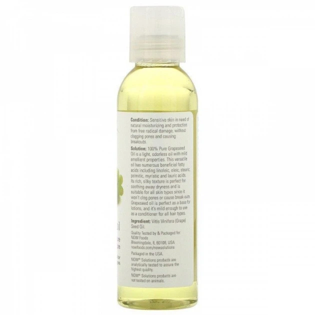 Олія виноградних кісточок (Grapeseed Oil), Now Foods, 118 мл (NOW-07705) - Фото 2 Олія виноградних кісточок (Grapeseed Oil), Now Foods, 118 мл (NOW-07705) - зображення 2