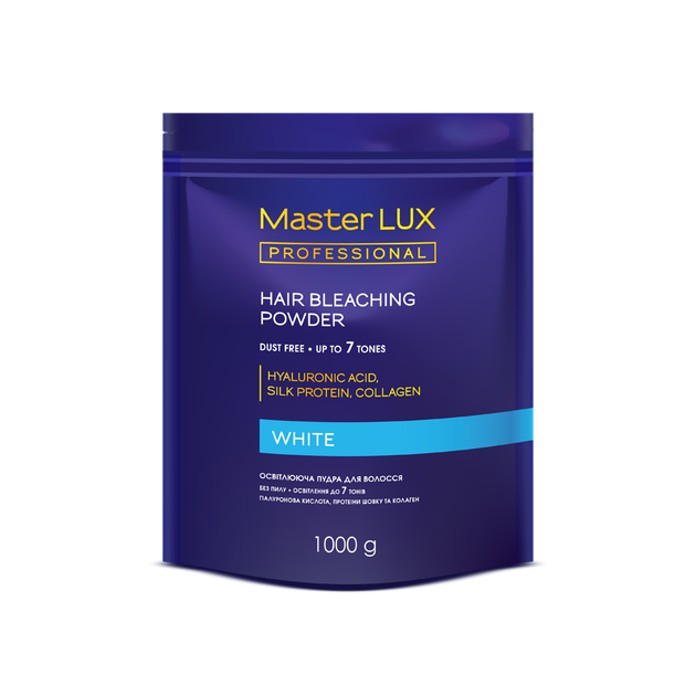 Пудра освітлююча Master LUX Professional Hair Bleaching Powder White 1000 (19240WB) - Фото 1 Пудра освітлююча Master LUX Professional Hair Bleaching Powder White 1000 (19240WB) - зображення 1