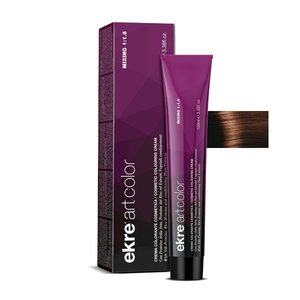 Крем-краска для волос EKRE Art Color Cream №5/4 Light Copper Brown 100 мл - Фото 1 Крем-краска для волос EKRE Art Color Cream №5/4 Light Copper Brown 100 мл - изображение 1