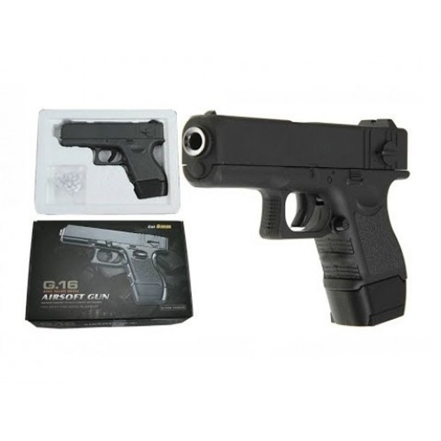 Детский пистолет "Glock 17 mini" Galaxy G16 Металл, черный - изображение 1