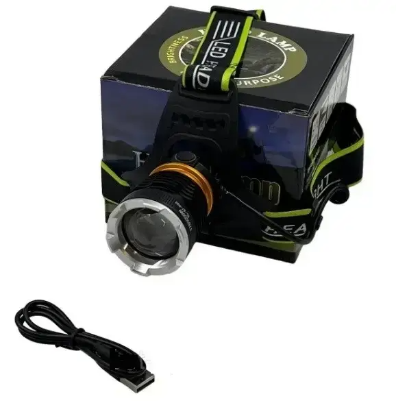Фонарь налобный XBalog XB-8003Zoom-2*18650,алюминиевый, 3 режима работы, угол наклона до 90°, водостойкий - зображення 3