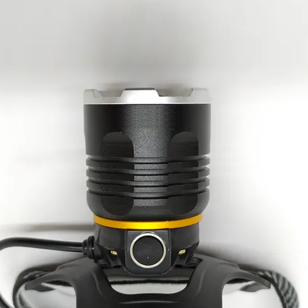 Фонарь налобный XBalog XB-8003Zoom-2*18650,алюминиевый, 3 режима работы, угол наклона до 90°, водостойкий - зображення 8