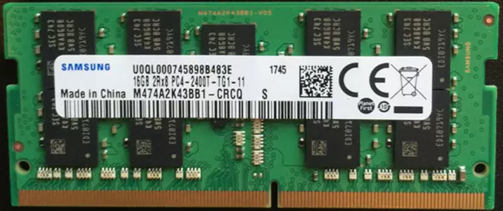 Пам'ять Samsung 16 GB SO-DIMM DDR4 2400 MHz ECC (M474A2K43BB1-CRCQ