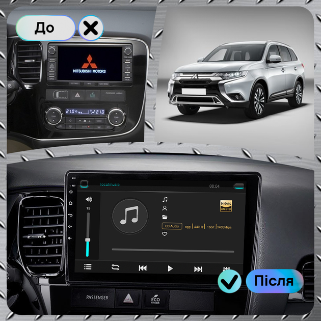 Штатная магнитола 10" Lesko для авто Mitsubishi Outlander III Рестайлинг 3 2018-н.в. 4/64 4G WiFi GPS Top Митцубиси - Фото 3 Штатная магнитола 10" Lesko для авто Mitsubishi Outlander III Рестайлинг 3 2018-н.в. 4/64 4G WiFi GPS Top Митцубиси - изображение 3