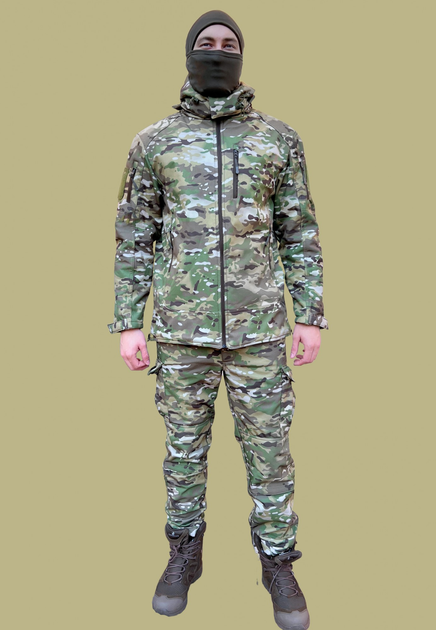 Зимова військова форма Soft Shell Мультикам розмір XXL - зображення 1