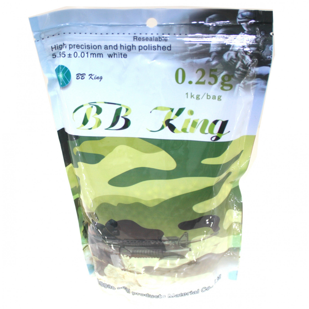 Шары страйкбольные BBKing 0.25г 4000шт [1kg] - изображение 2