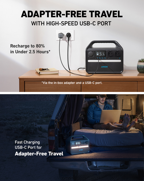 Зарядна станція Anker PowerHouse 535 / 716 Вт / 512 Вт⋅год / LiFePO4 (A1751311) - зображення 16