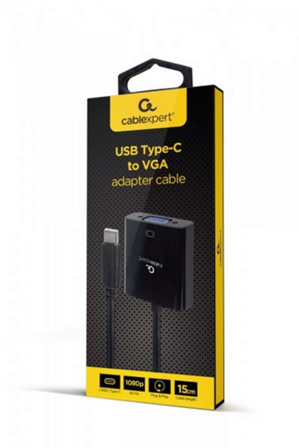 Адаптер-переходник Cablexpert USB Type-C на VGA (A-CM-VGAF-01) – фото .