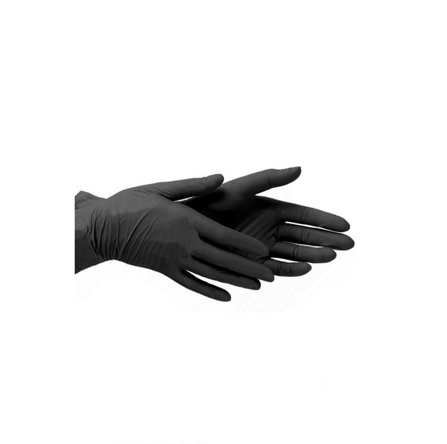Перчатки виниловые SanGig черные неопудренные S 100 шт - изображение 1