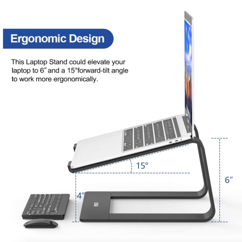 Подставка для ноутбука BESIGN Laptop Stand Aluminum Black (LS03) - изображение 2