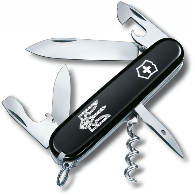 Складаний ніж Victorinox SPARTAN UKRAINE Тризуб плетений біл. 1.3603.3_T0690u - зображення 1