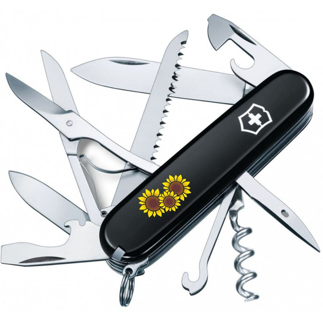 Складаний ніж Victorinox HUNTSMAN UKRAINE Соняшники 1.3713.3_T1340u - зображення 1