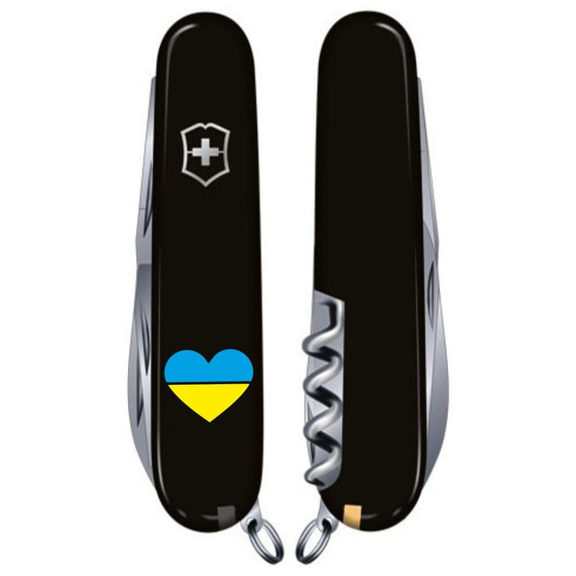 Складаний ніж Victorinox CLIMBER UKRAINE Серце синьо-жовте 1.3703.3_T1090u - зображення 2