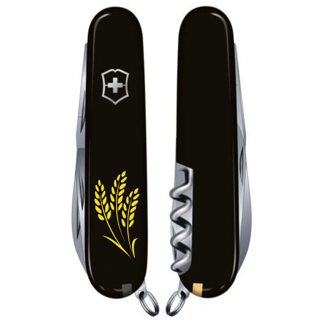 Складаний ніж Victorinox CLIMBER UKRAINE Колоски пшениці жовті. 1.3703.3_T1338u - зображення 2