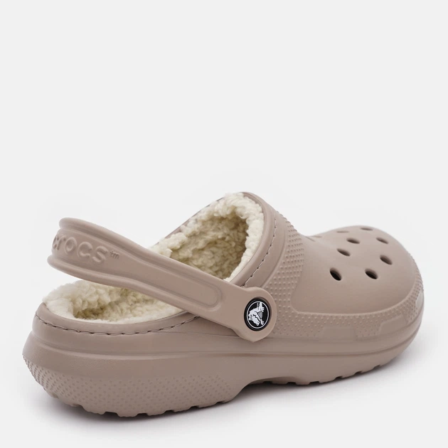 Женские кроксы утепленные Crocs Jibbitz Classic Lined Clog 203591-2YB 36-37 (M4/W6) 22 см Бежевые (1962651435282) - изображение 5