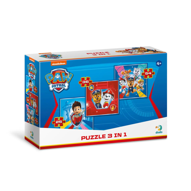 Детские Пазлы 3 в 1 Paw Patrol "Команда готова к приключениям" DoDo ...