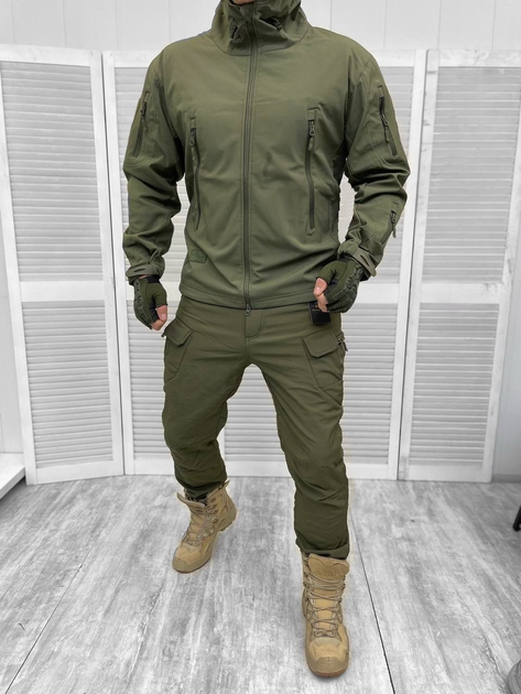 Тактична тепла зимова військова форма комплект Knight Oliva (Куртка + Штани), Камуфляж: Олива, Розмір: XXL - зображення 1