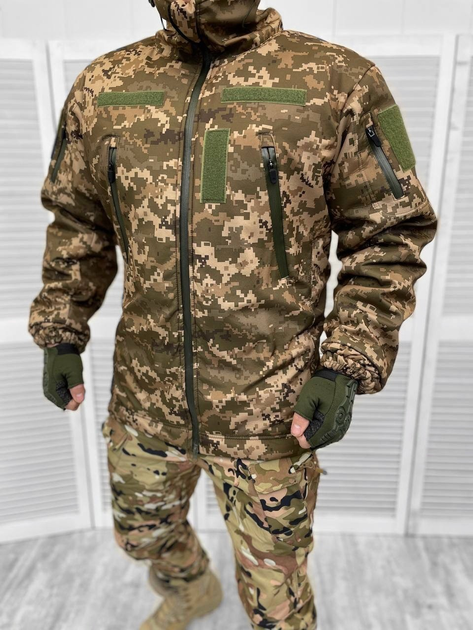 Тактическая теплая зимняя военная куртка - бушлат Tactic, Камуфляж: Пиксель, Размер: M - изображение 1