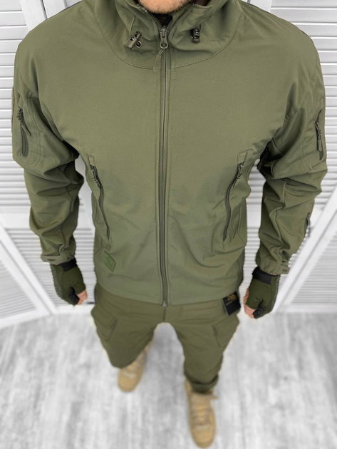 Тактическая теплая зимняя военная форма комплект Knight Oliva ( Куртка + Штаны ), Камуфляж: Олива, Размер: XL - изображение 2