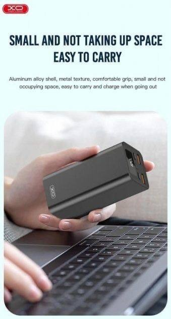 Повербанк 20000mAh 65W (PD) XO PB97 для ноутбука Чорний - Фото 4 Повербанк 20000mAh 65W (PD) XO PB97 для ноутбука Чорний - зображення 4