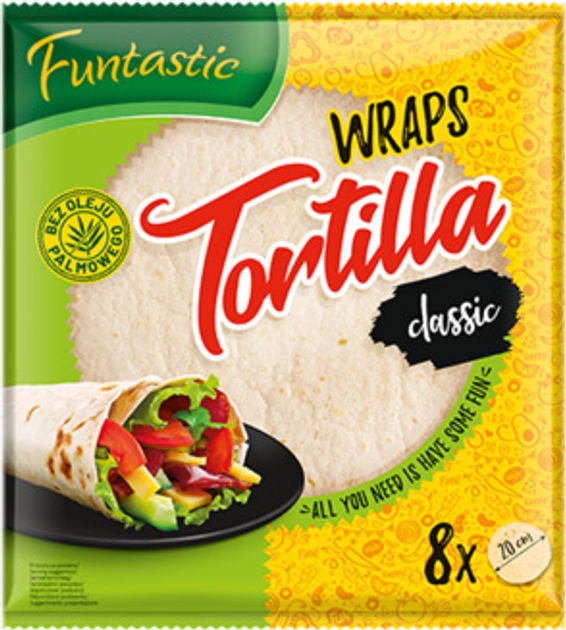 Тортилья FunTastic 20 см х 8 шт (5906425171200) – купить в Украине ...