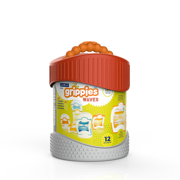 Магнітний конструктор Guidecraft Grippies Waves, 12 деталей (G8325) - изображение 7