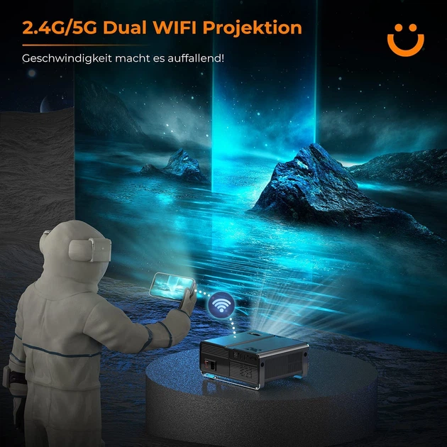 Мультимедійний домашній проектор Yaber V10 Full HD LED 9500 Лм Wi