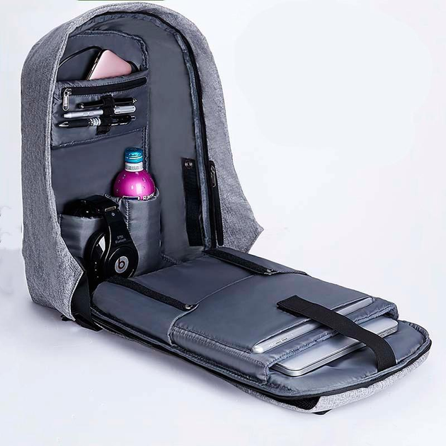 Рюкзак антивор Supretto, с USB зарядкой, Cиний (Арт. 4985-3) от ...