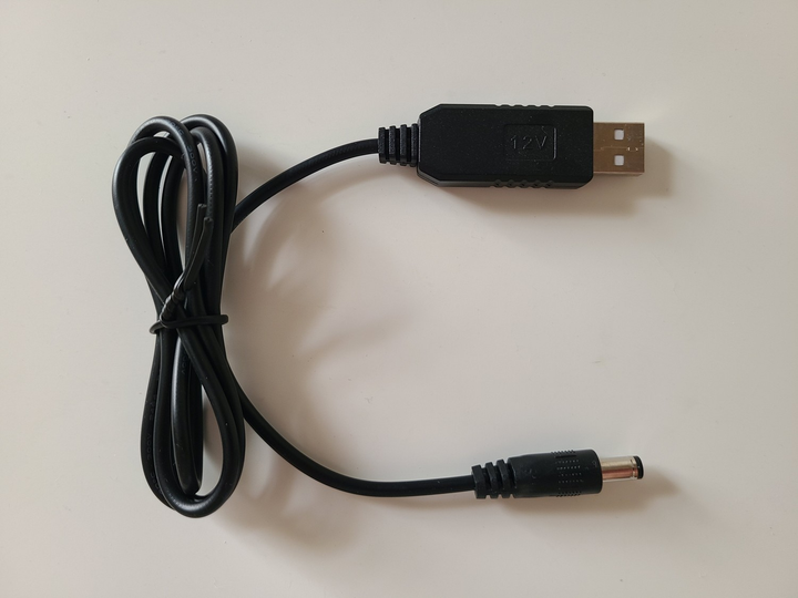 Кабель питания преобразователь с USB-DC 5V на 12V 5.5x2.1мм для роутера ...