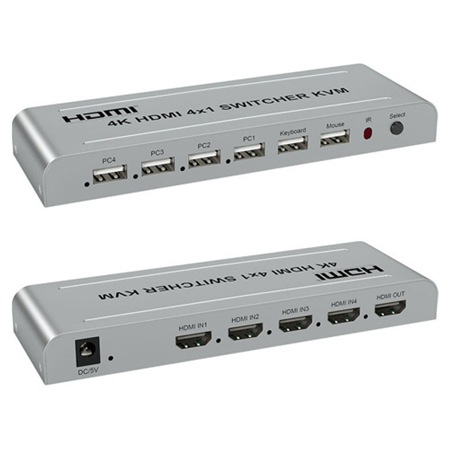 KVM свич переключатель 4 порта HDMI USB пульт ДУ – фото, отзывы ...