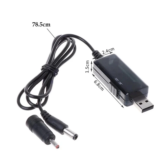 Кабель USB DC для Wi-Fi роутера повышающий c преобразователем 5V в 9V/12V питание от Power Bank DC 5.5х2.1/3,5х1,3 UKC - изображение 4