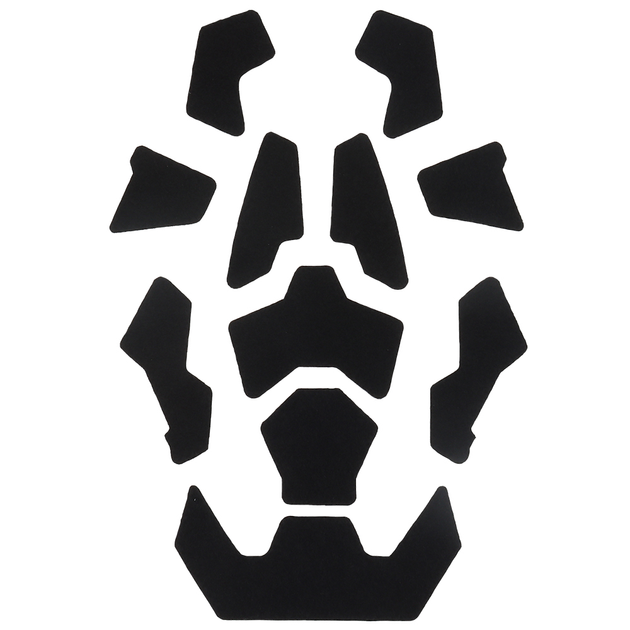Панели липучки Velcro для шлема каски - 11 шт, Black (150560) - изображение 1