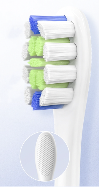 Насадки для Oclean X Pro Elite сменные на Xiaomi оклин One Air 2 F1 Z1 со скребком P1C1 W02 (2 шт) Белый (White) - изображение 3