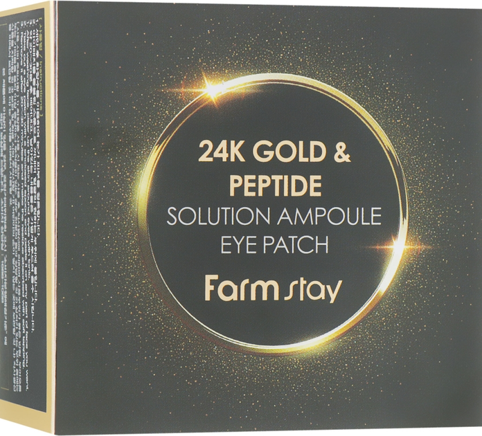 Патчи гидрогелевые с золотом и пептидами FarmStay 24K Gold And Peptide Solution Eye Patch 90 мл - изображение 2