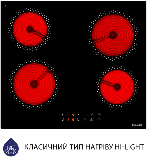 Варильна поверхня електрична MINOLA MVH 6030 KBL - зображення 2