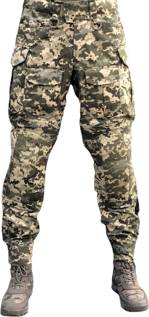Штурмовые штаны UATAC GEN 5.2 с наколенниками и тактическим ремнем (XXL) пиксель (pixel) - изображение 1