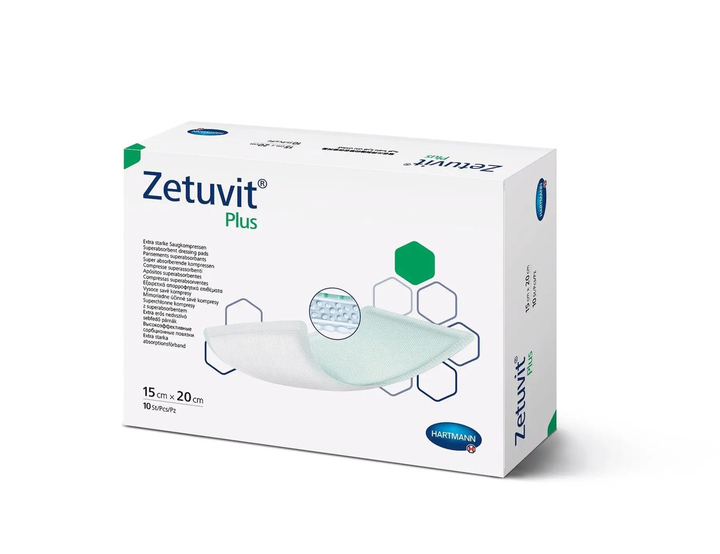 Повязка сорбционная Zetuvit Plus 15см х 20см 1шт (4137128) - изображение 1