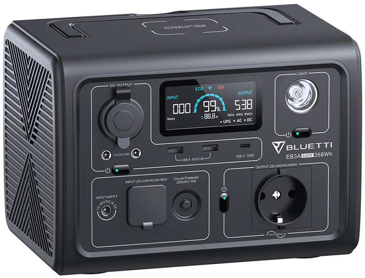 BLUETTI ポータブル電源 EB3A 268Wh/600W Amazon.co.jp: BLUETTI ポータブル電源 EB3A 268Wh/600W APP遠隔