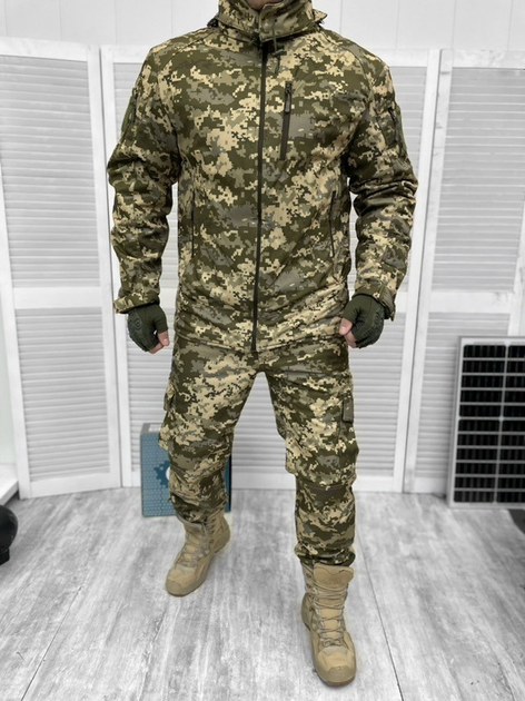 Тактичний костюм Soft Shell (зима) Піксель XL - зображення 1