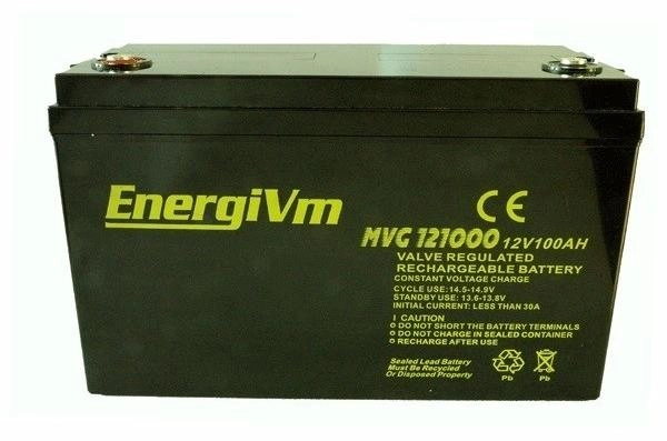 Аккумулятор гелевой EnergiVM 100A 12V - изображение 1
