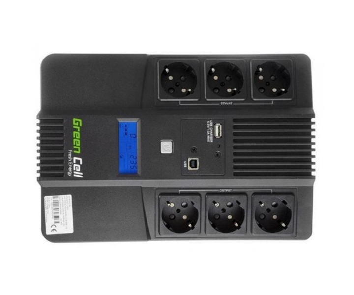 Линейно-интерактивный ИБП Green Cell UPS06 (600VA/360W) - изображение 2
