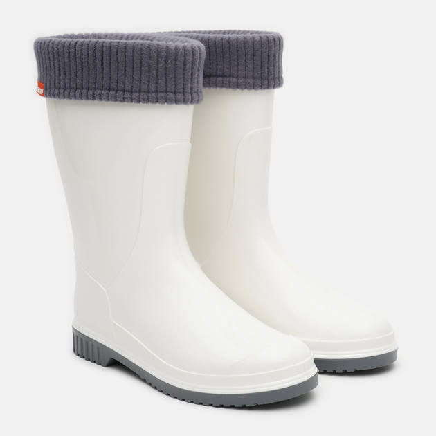 Женские резиновые сапоги высокие Alisa Line 401 Teen 37 23.2 см Белые ...