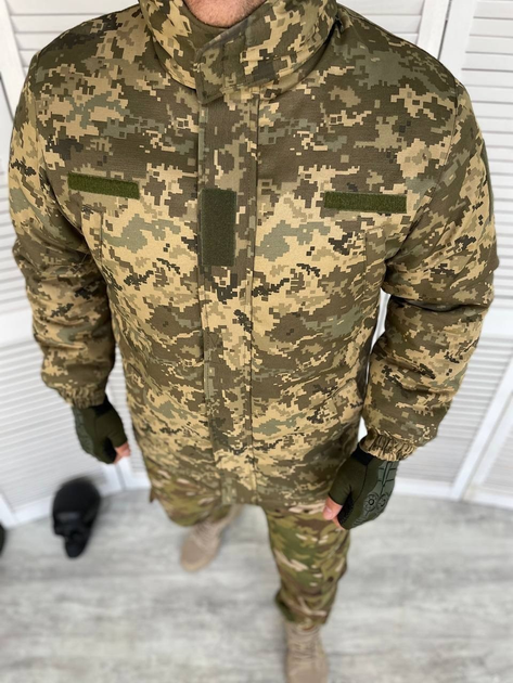 Тактична тепла зимова військова куртка - бушлат Attacs , Камуфляж: Піксель, Розмір: S - зображення 1