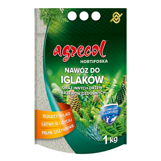 Удобрение для хвои Hortifoska Agrecol 1 кг - Фото 1 Удобрение для хвои Hortifoska Agrecol 1 кг - изображение 1