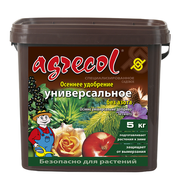 Осеннее удобрение универсальное Agrecol 5 кг - Фото 1 Осеннее удобрение универсальное Agrecol 5 кг - изображение 1