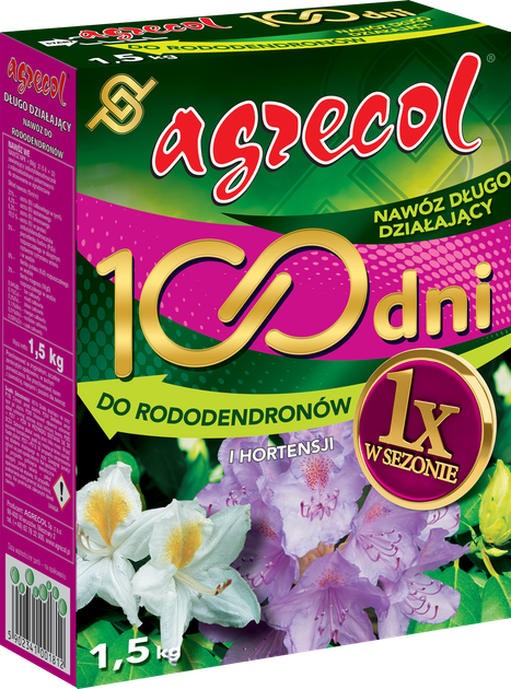 Удобрение для рододендронов и гортензий 100 дней Agrecol 1,5 кг - изображение 2