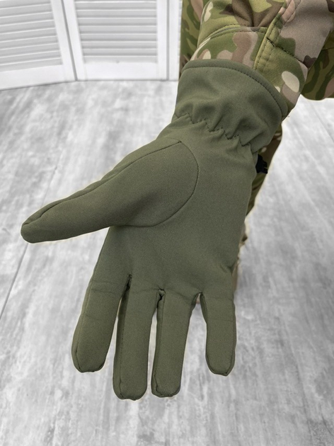 Тактические Soft Shell перчатки Olive XL - изображение 2