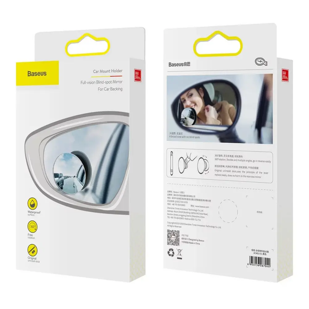 Автомобільне дзеркало Baseus full view blind spot rearview mirrors Black (ACMDJ-01) - изображение 2